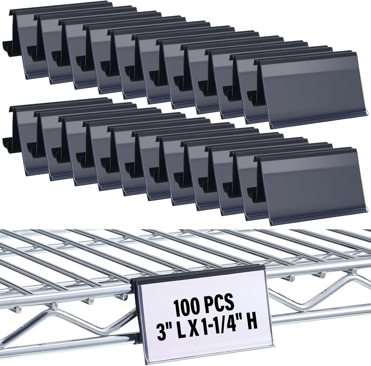 Wire Shelf Label Holders