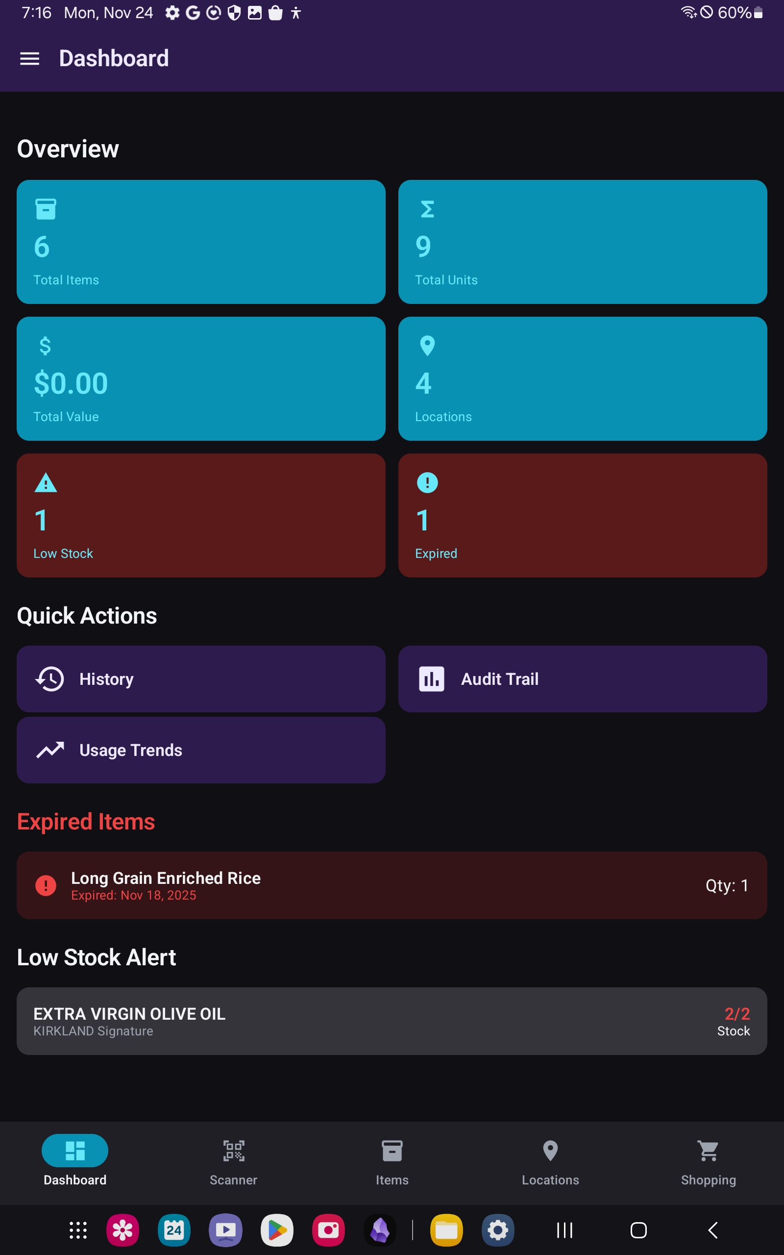 QuantumShelf Dashboard
